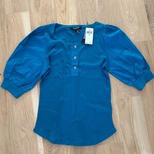 Lauren Ralph Lauren Blue Blouse Shirt Size M
